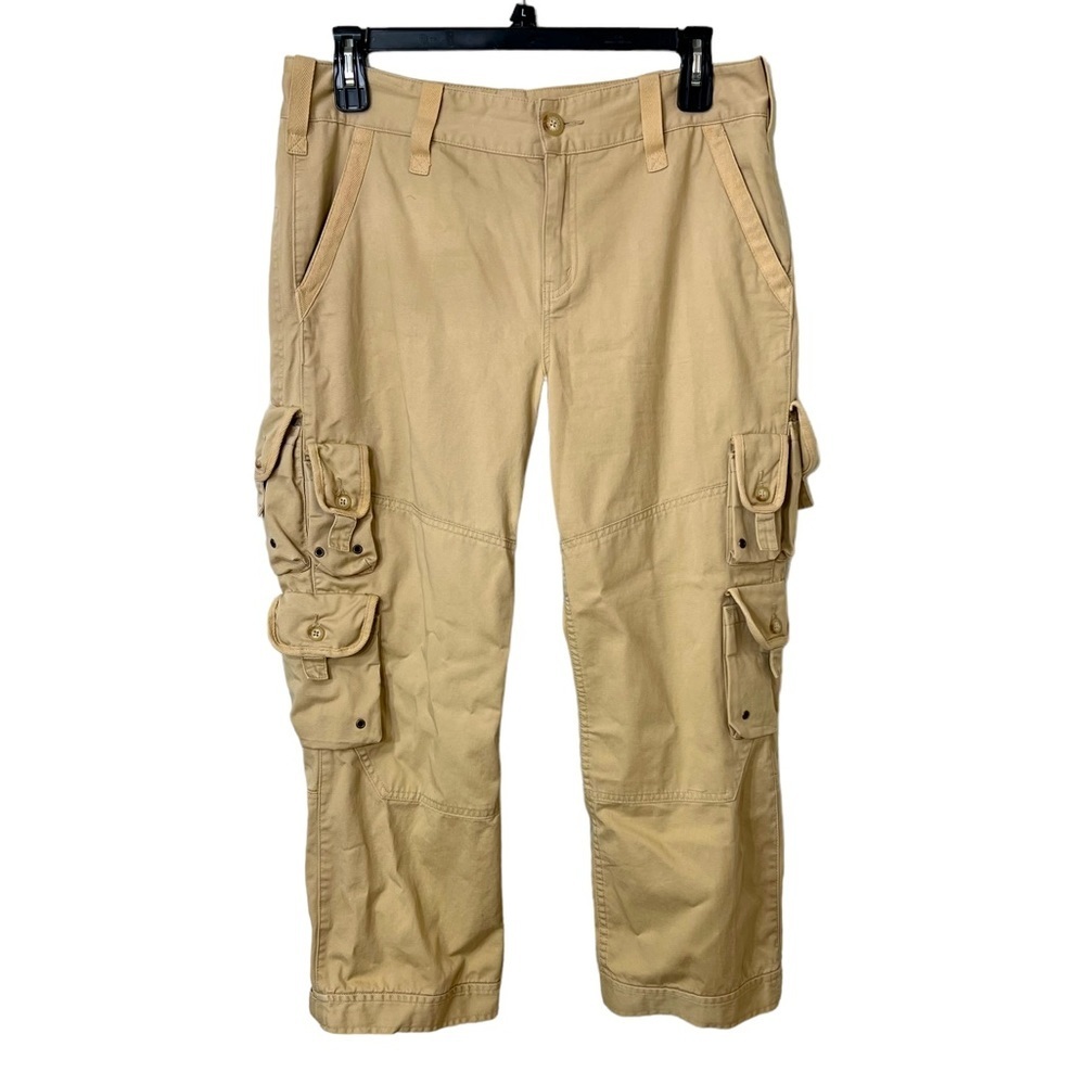 LAUREN JEAN CO. RALPH LAUREN LADYS TRUE CARGO PANTS, SIZE 12 WITH ANKLE ADJUST☑️